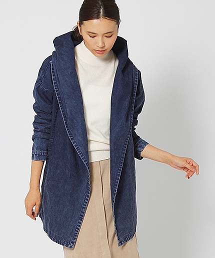 フードデニムコート