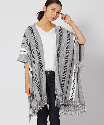 キリムニットポンチョ