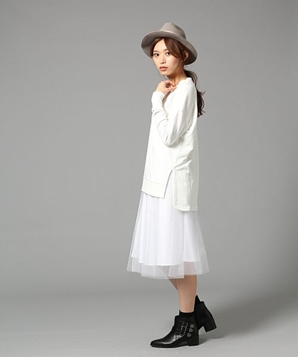 2WAYチュールミディスカート