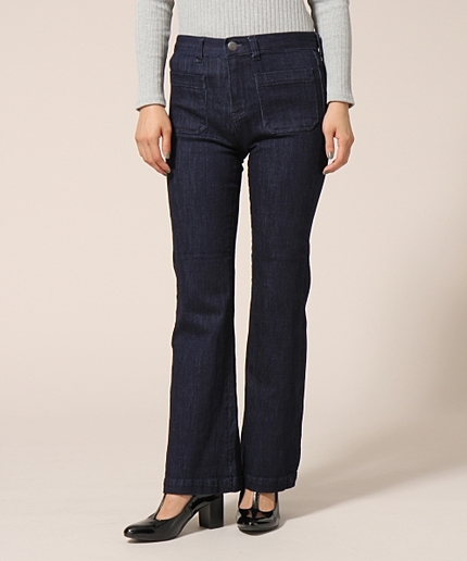 ポケツキデニムフレアパンツ