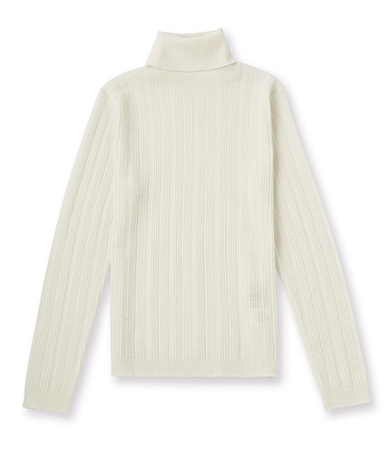 【先行予約】 【Oggi11月号掲載】 ウォッシャブルウール変則RIBタートルネックニット