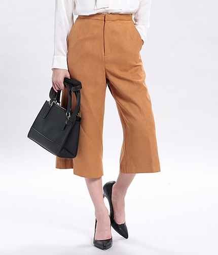 フェイクスウェードガウチョパンツ