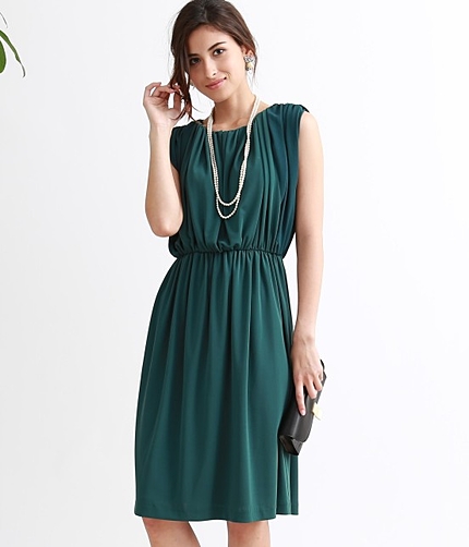 シフォン使いワンピース