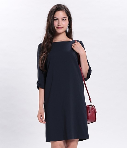 リボンスリーブサックワンピース