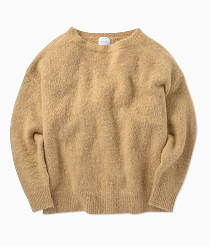 【先行予約】 モヘア混ストレッチボートネックプルオーバー