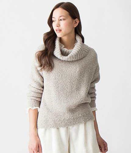 【LIMITED SALE!今だけさらに10%OFF】 ブークレーヤーンオフタートルプルオーバー