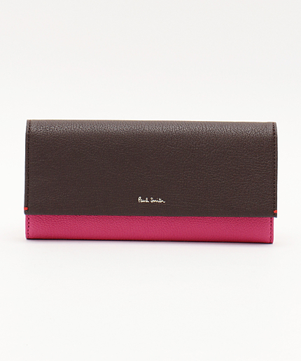 カラーブロック 長財布