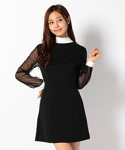 ホワイトカラーチュール ワンピース