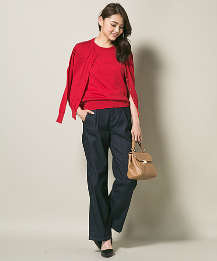 23区denimストレッチ ワイドデニム