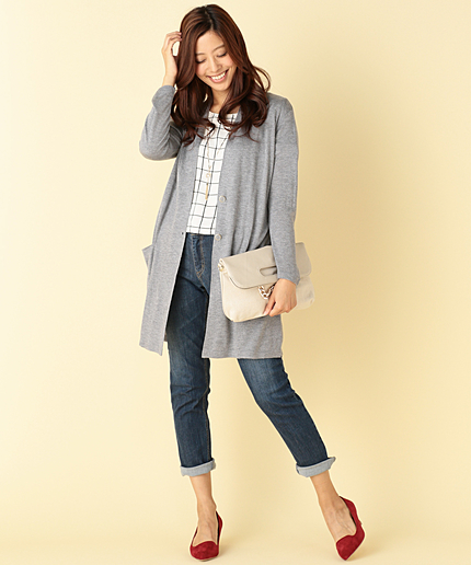 【2BUY指定商品】ロングカーデ