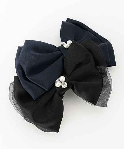 ダブルリボンヘアクリップ