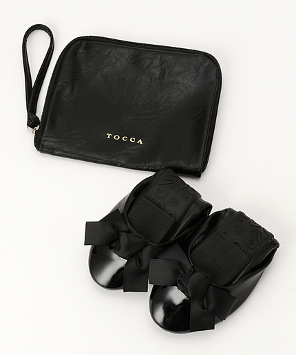PACKABLE＿RIBBON＿PUMPS フラットシューズ
