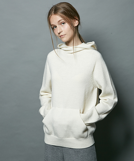 ウールカシミヤライトニット パーカー