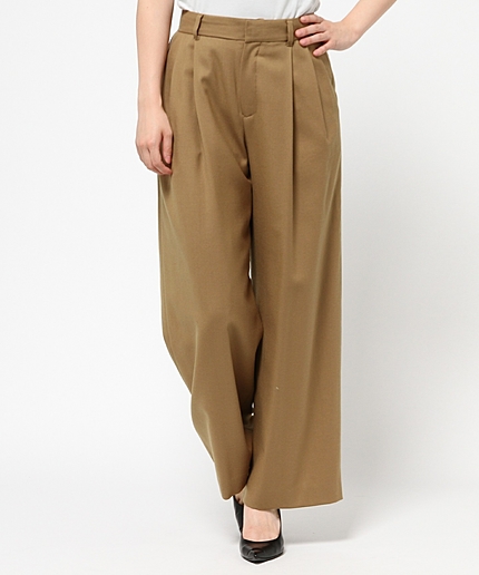 ワイドパンツ 2/60ウールサージ