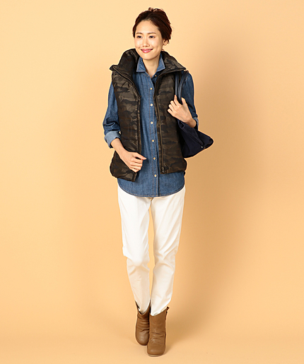 ('15秋)ライトオンスデニム ブラウス