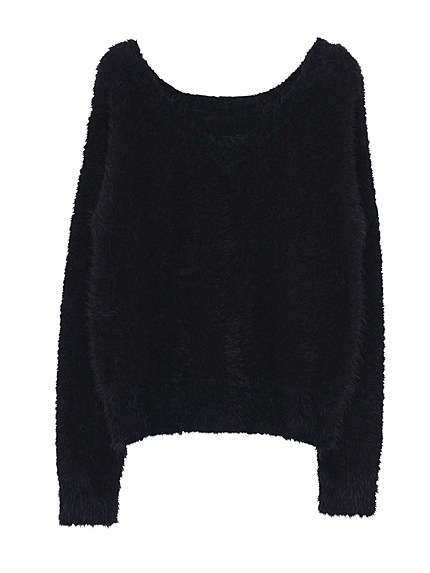 シャギーニットプルオーバー