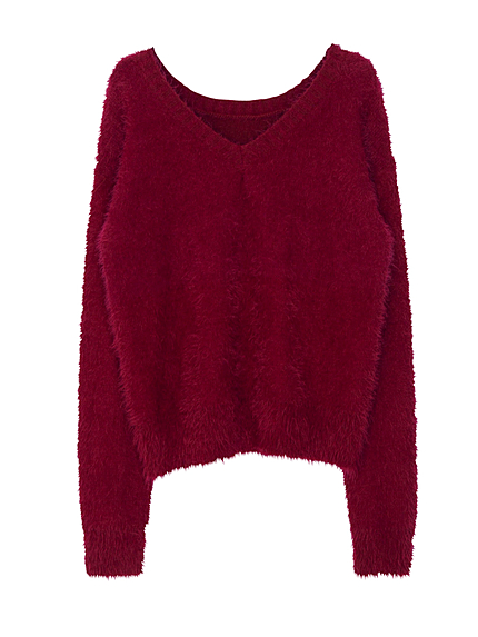 シャギーニットプルオーバー