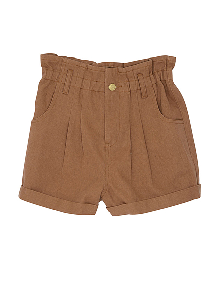 タックデニムショートパンツ