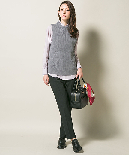 方畦ニットベスト