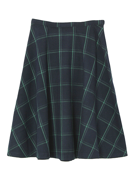 チェックフレアスカート
