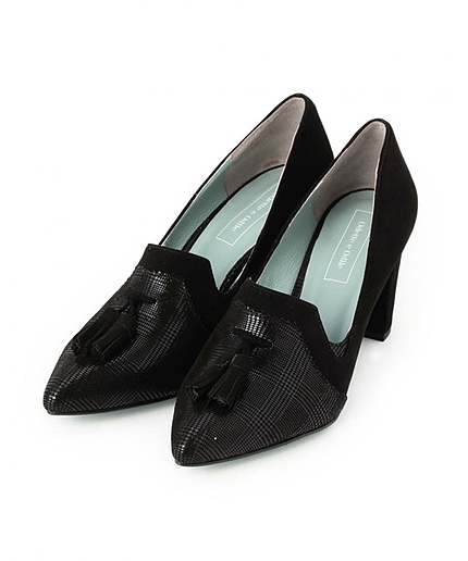 OIT ポインテッドトゥタッセル パンプス80↓↑