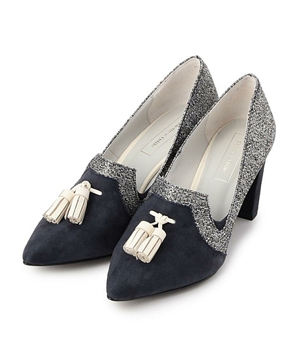 OIT ポインテッドトゥタッセル パンプス80↓↑