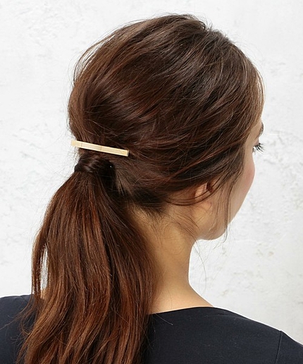 KC スリムメタルバレッタ