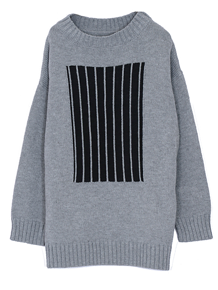 BOXストライプニット