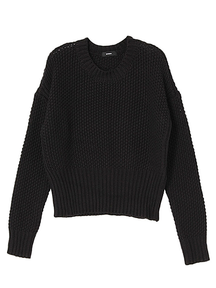 WIDE RIB WAFFLEニット