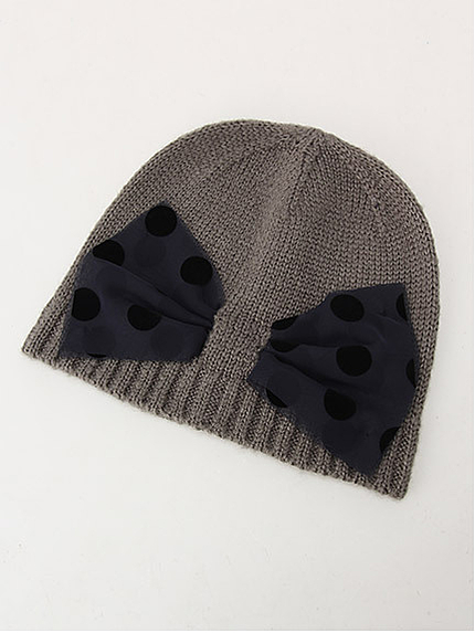 フロッキードットリボンニットワッチ