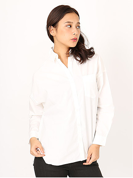 スキッパーコットンシャツ