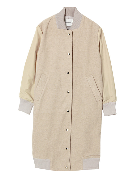 Woolストレートロングブルゾン