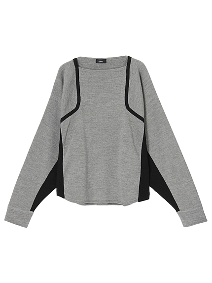 UNEVEN LONG RIBニット