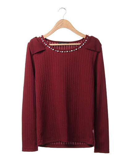 肩リボンチェックJQ／TOPS