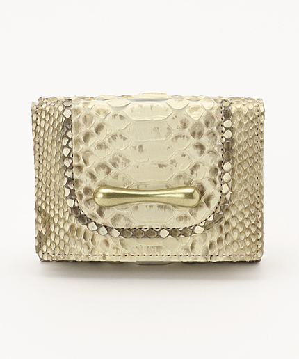 ＴOFF AND LOADSTONE　ダイアモンドパイソン三つ折り財布