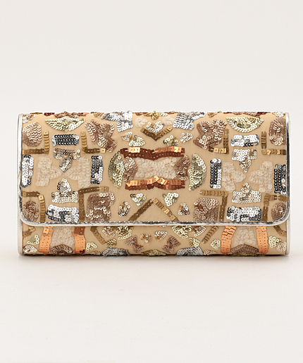 幾何スパングルクラッチ