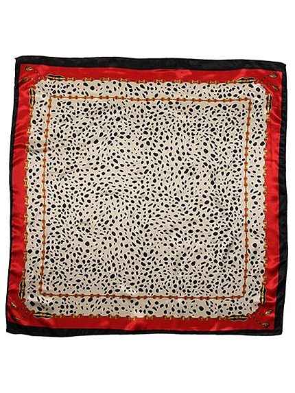 大判柄スカーフ　RED