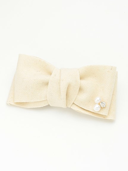 ビジューリボンバレッタ