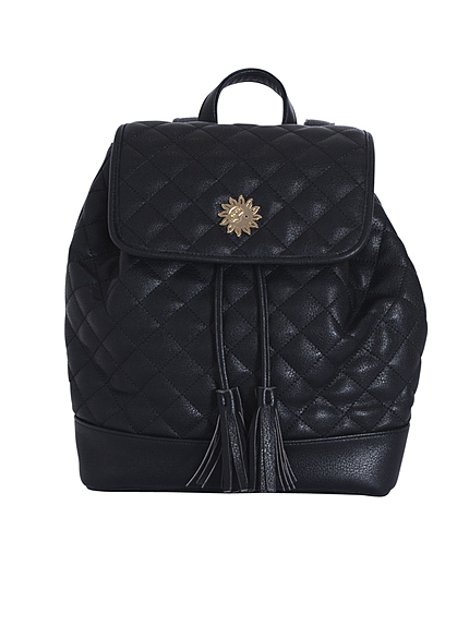 フェイクレザーキルテングリュック