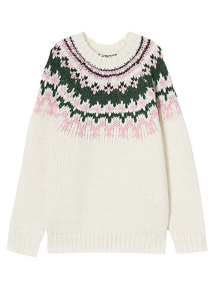 ウール混球芯柄ニット