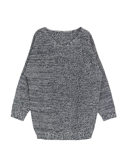 Vネックオーバーニット