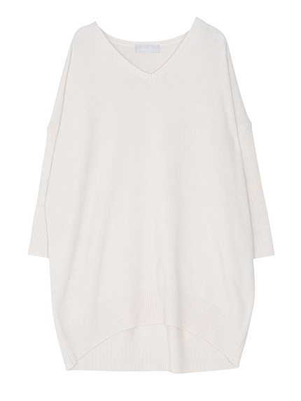 【W】カシミヤ混ニットチュニック