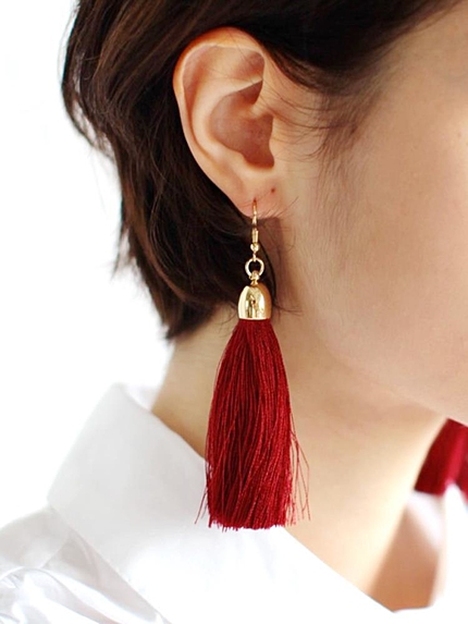 カラータッセルピアス