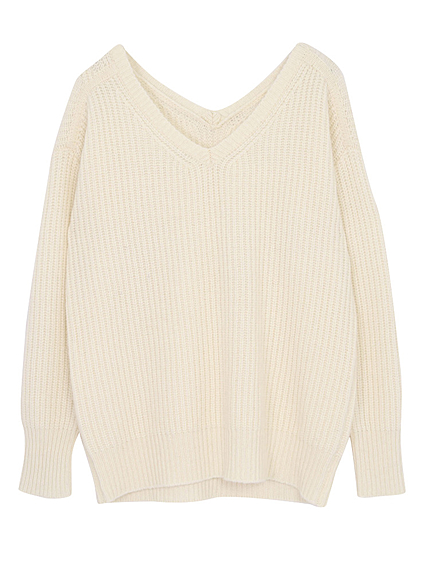 ラムウールバックシャンニット