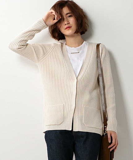 UBCE ワイドリブ カーディガン