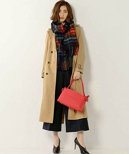 <Kaon(カオン)> バックフリル ロングコート■■■