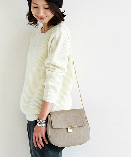 【予約】BY レザーフラップチェーンショルダー