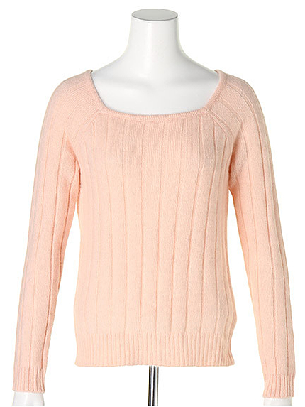 アンゴラ混リブニットTOPS