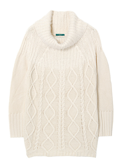 【green】もけもけゆるタートルニット