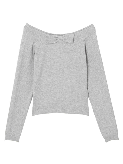 【green】バックリボンニットＴＯＰＳ